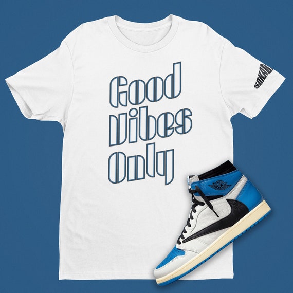 Jordan 1 Travis Scott X fragment sneaker tees match Retro 1s Shoes