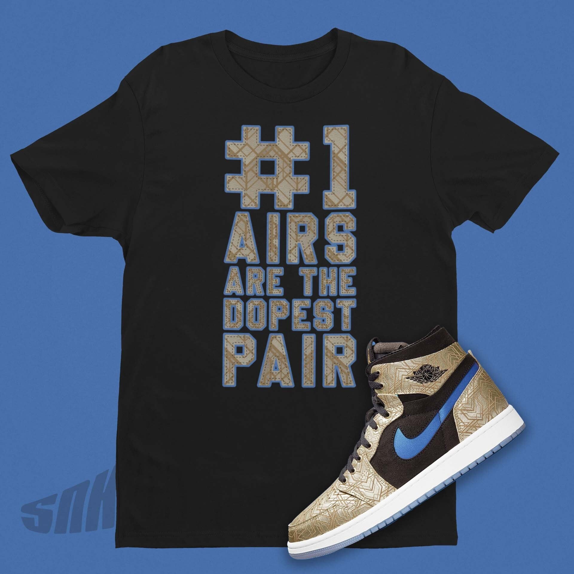 JORDAN 1 GOLD Laser #1 Airs Shirt - Retro 1 Tee - Jordan 1 SVG - Jordan Sneakers Tee Shirt Gifts