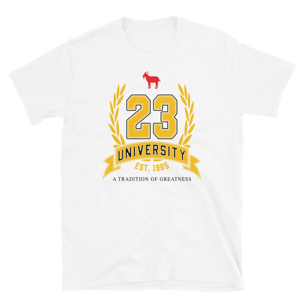 T-Shirt Unisex Cordunk Bianca Con Stampa J1 13 Del Sol: Giallo, Oro, Rosso Polline