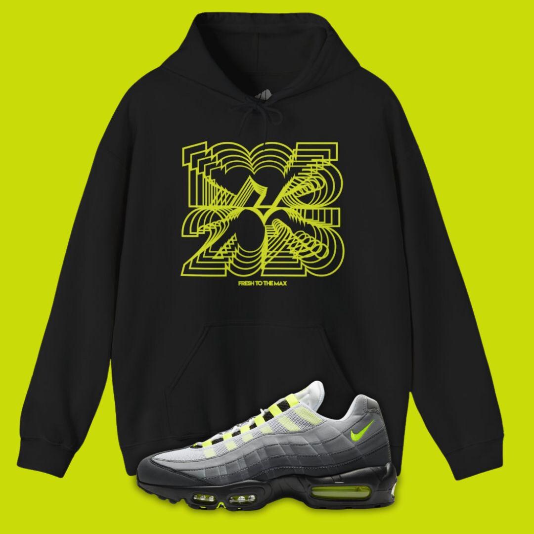 1995-2025 3D Hoodie Matching Air Max 95 Neon 2025, Unisex