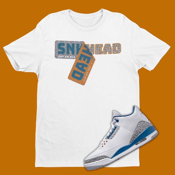 Match Air Jordan 3 Wizards T shirt Cute Sneaker STICKERS Shirt