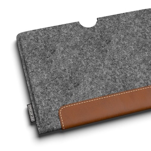 Felt sleeve for iPad Pro 11&quot; with LEATHER, compatible with all models, UK made, perfect fit!