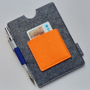 Kindle Paperwhite ケース ウォレットと互換性のあるフェルト スリーブ。フェルト カード ポケット/ホルダー付き。英国製。ぴったりフィット。