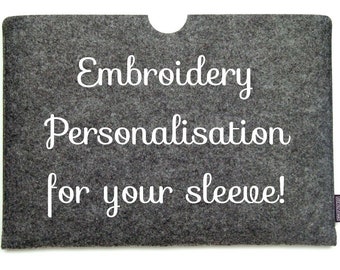 Embroidery Personalisation for Emmerson Gray sleeve