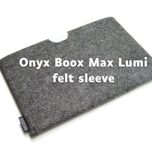 Felt sleeve compatible with Onyx Boox MAX Lumi case wallet, 12 great colours, UK MADE, perfect fit!