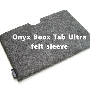 Felt sleeve compatible with Onyx Boox Tab Ultra / Ultra C / Ultra C Pro case wallet, 12 great colours, UK MADE, perfect fit!
