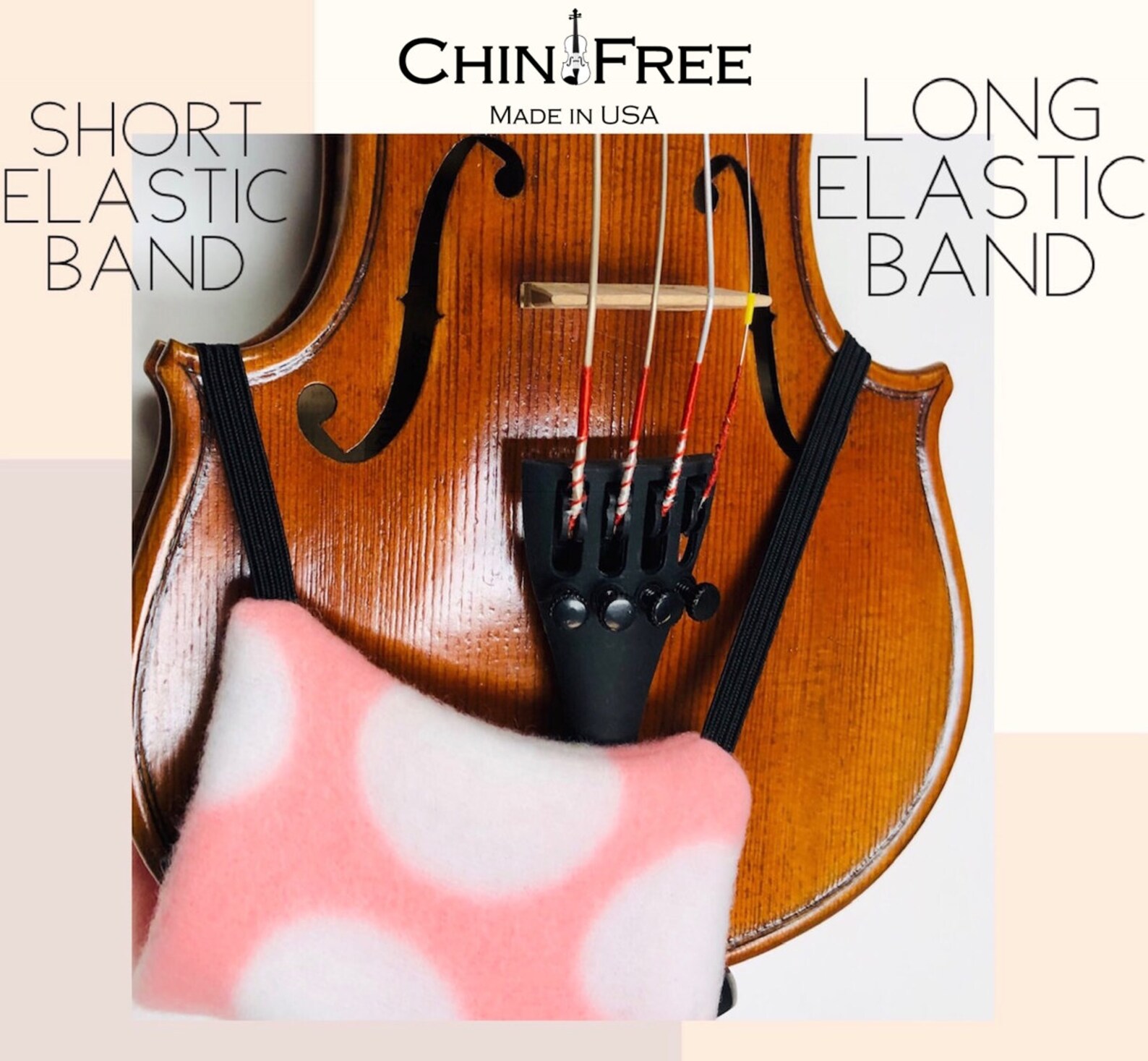 Chinrest Pad, Cover for Violin, Viola, Easy and Comfortable, Chinfree