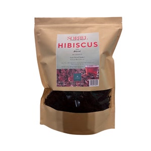 Hibiscus flowers, 100% Natural Dried Hibiscus Full Flower Cut & Sifted, Jamaican style sorrel, 16 oz