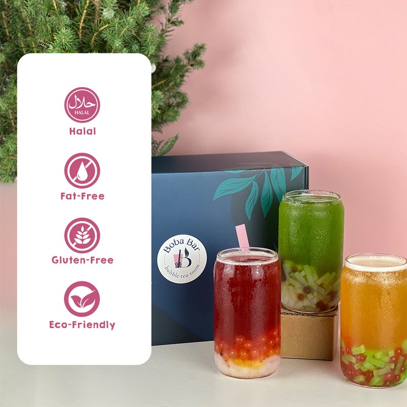 DIY Mix Bubble Tea Kit Gift Box Serves 4 Enjoy making your own flavourful Mix teas at home with Boba Bar London image 10