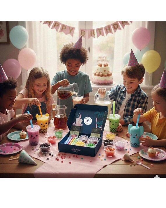 BOBA BAR Creamy Twist Mixed Bubble Tea Kit (Serves 8 X 500 Ml Drinks) - Includes A Variety Of Mix Tea Flavors, Popping Boba And Jelly Toppings | Gluten-Free | Contains Tapioca - View #6