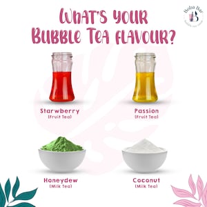 DIY Mix Bubble Tea Kit Gift Box Serves 4 Enjoy making your own flavourful Mix teas at home with Boba Bar London image 6