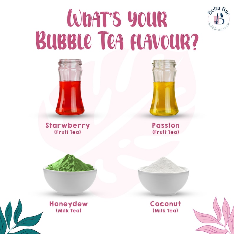 DIY Mix Bubble Tea Kit Gift Box Serves 4 Enjoy making your own flavourful Mix teas at home with Boba Bar London image 6