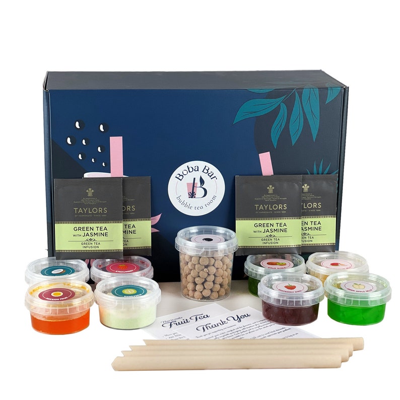 DIY Mix Bubble Tea Kit Gift Box Serves 4 Enjoy making your own flavourful Mix teas at home with Boba Bar London PICKNICK
