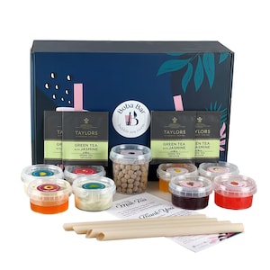 DIY Mix Bubble Tea Kit Gift Box Serves 4 Enjoy making your own flavourful Mix teas at home with Boba Bar London SUNNY DAY
