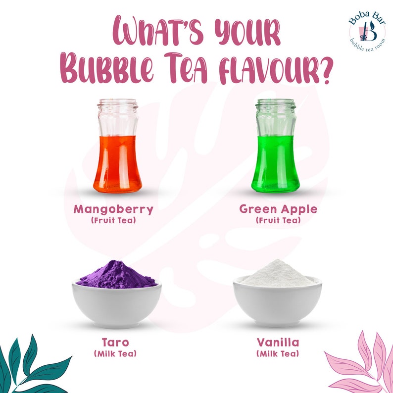 DIY Mix Bubble Tea Kit Gift Box Serves 4 Enjoy making your own flavourful Mix teas at home with Boba Bar London image 3