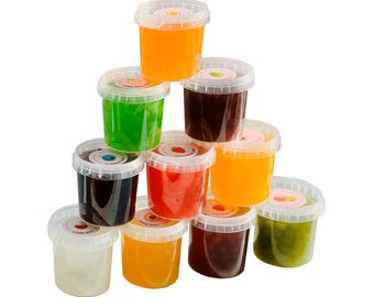 Premium Popping Bobas & Yummy Jelly Pots (Box of 6 Pots) - Choose Your Flavours!