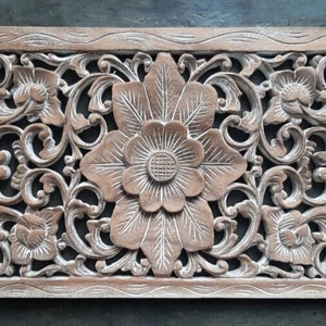 Hand-carved wood from Bali, Mandala Wall Decor