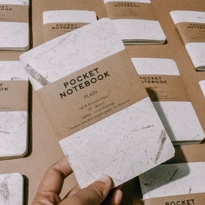 Taschen-Notizbuch | 50 Blatt | Größe A6 | Gekritzel-Buch | Lux Creme Papier