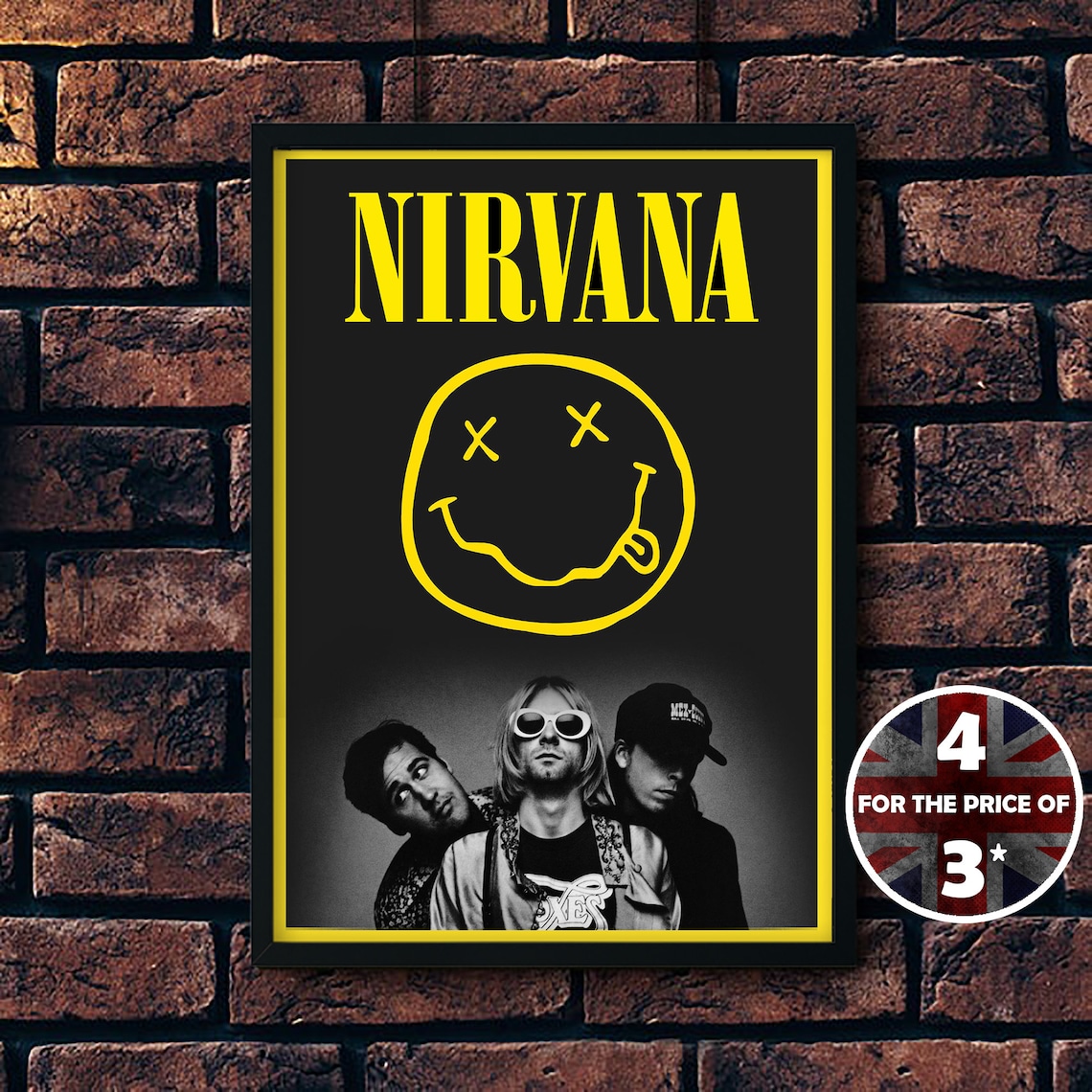Nirvana Inspired A4 Poster Print Etsy