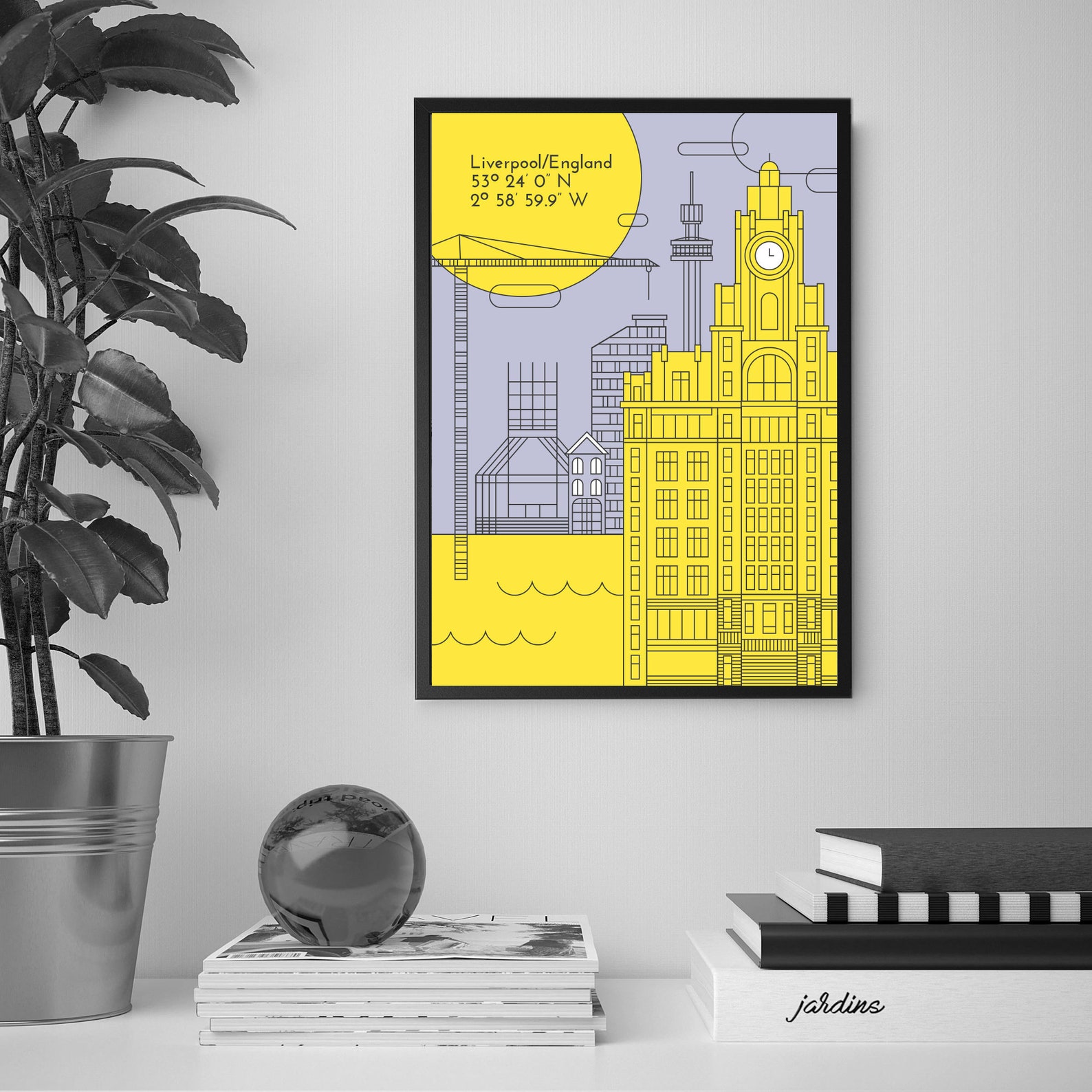 Liverpool City Travel Poster Print England UK Travel Poster Etsy