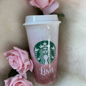 Starbucks Hot Cup | Glitter | Personalise | Last Minute Gift | Valentine day | Gifts for Her | Birthday Gift | Friend | Present | Travel