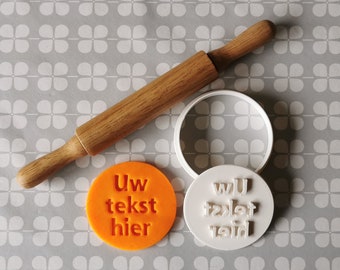 Gepersonalizeerde Cookie cutter, fondant stamp