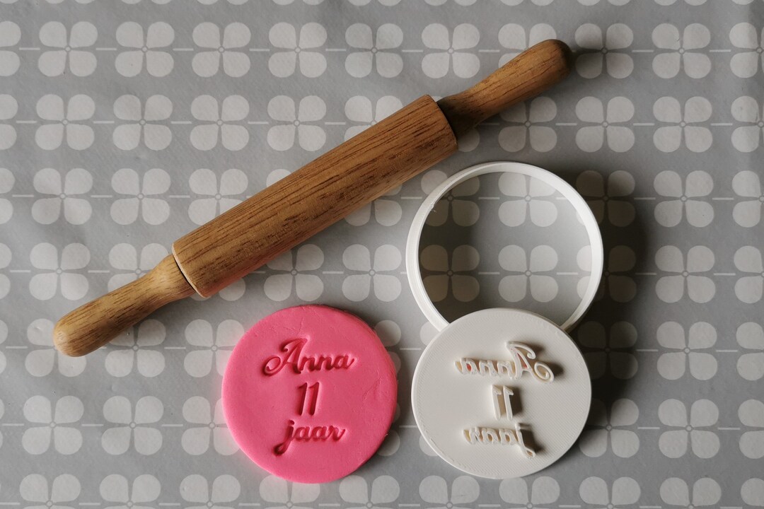 Personalized Cookie Cutter name age Years Fondant Stamp Etsy