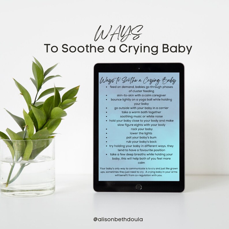 Ways to Soothe a Crying Baby - Etsy