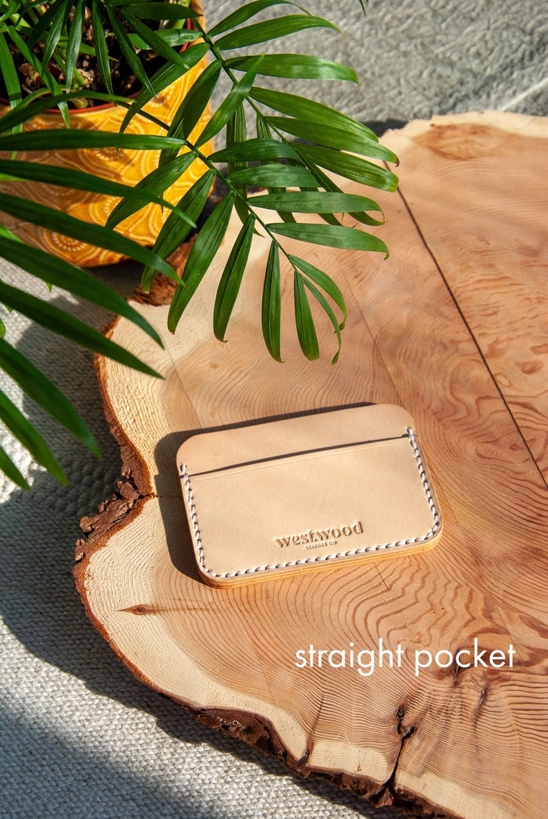 Classic Leather Card Holder Wallet Personalized Minimalist Slim Design Monogrammed for a Unique Touch image 5