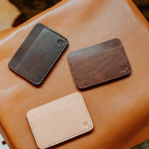 Classic Leather Card Holder Wallet Personalized Minimalist Slim Design Monogrammed for a Unique Touch image 2