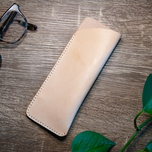 Minimalist Leather Glasses Sleeve w/ FREE personalization Personalized Leather Glasses Case Leather Glasses Holder Sunglasses Case image 6