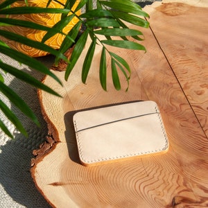 Classic Leather Card Holder Wallet Personalized Minimalist Slim Design Monogrammed for a Unique Touch image 7