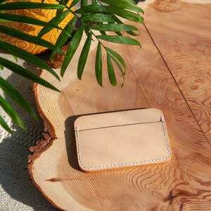 Classic Leather Card Holder Wallet Personalized Minimalist Slim Design Monogrammed for a Unique Touch image 8