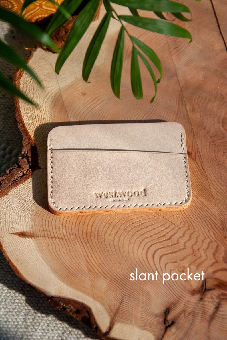 Classic Leather Card Holder Wallet Personalized Minimalist Slim Design Monogrammed for a Unique Touch image 4