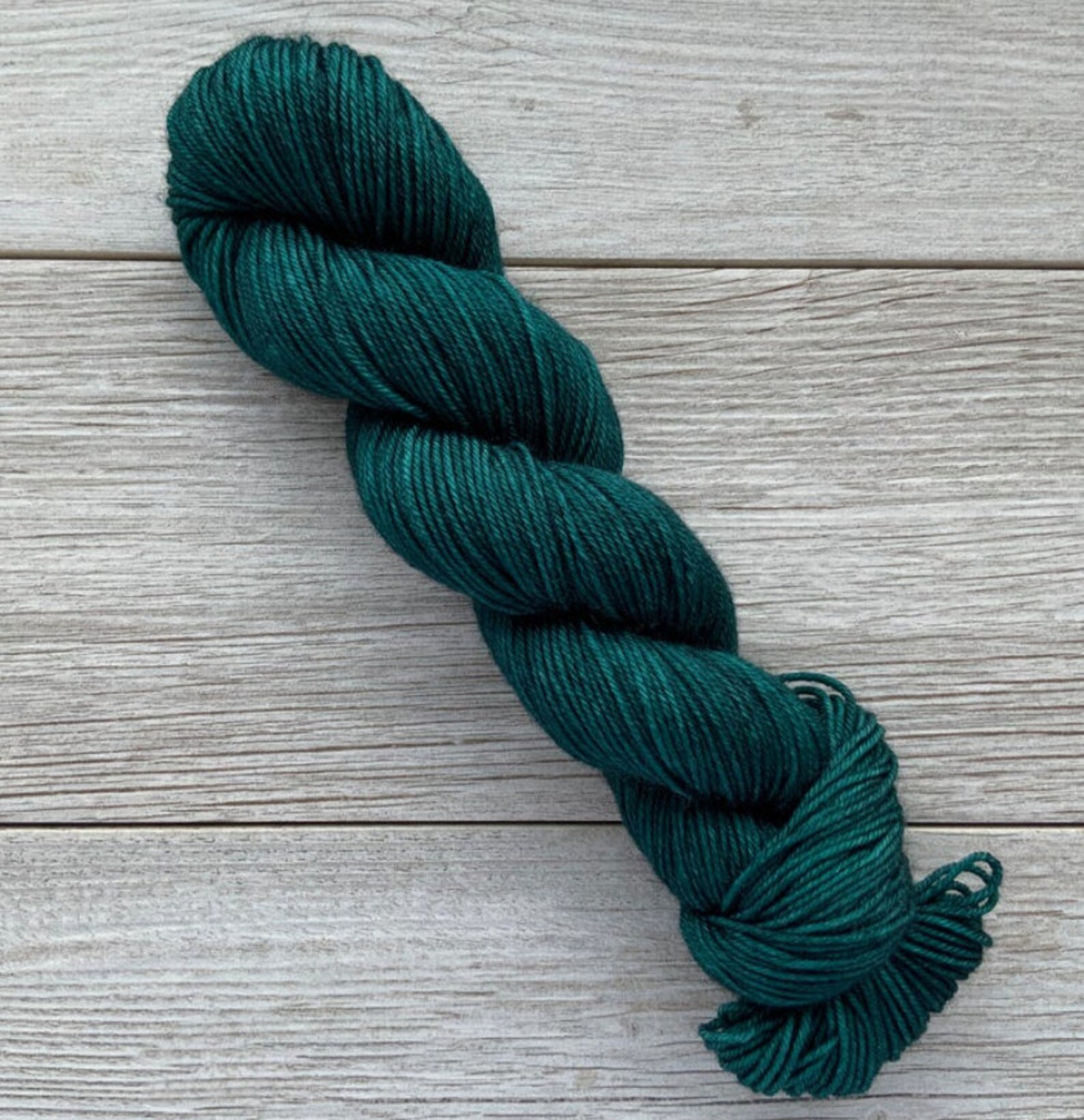 Teal Hand Dyed Wool Yarn 100 Yards Etsy