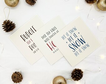 Christmas Card Bundle | Card for Christmas season, Merry Christmas, recycled paper cards, quote card, recycled Christmas card, holiday card