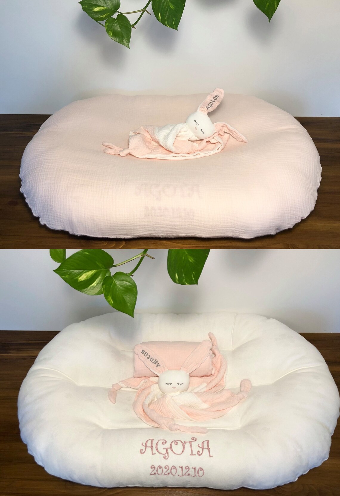 Linen Baby Nest Cotton Baby Nest Personalized Baby Lounger Etsy