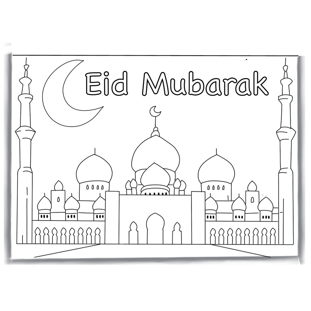 Digital Download Eid Card Colouring Activity Sheet for Children - Etsy