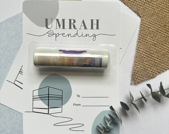 Umrah journey gift card money holder for those travelling for umrah