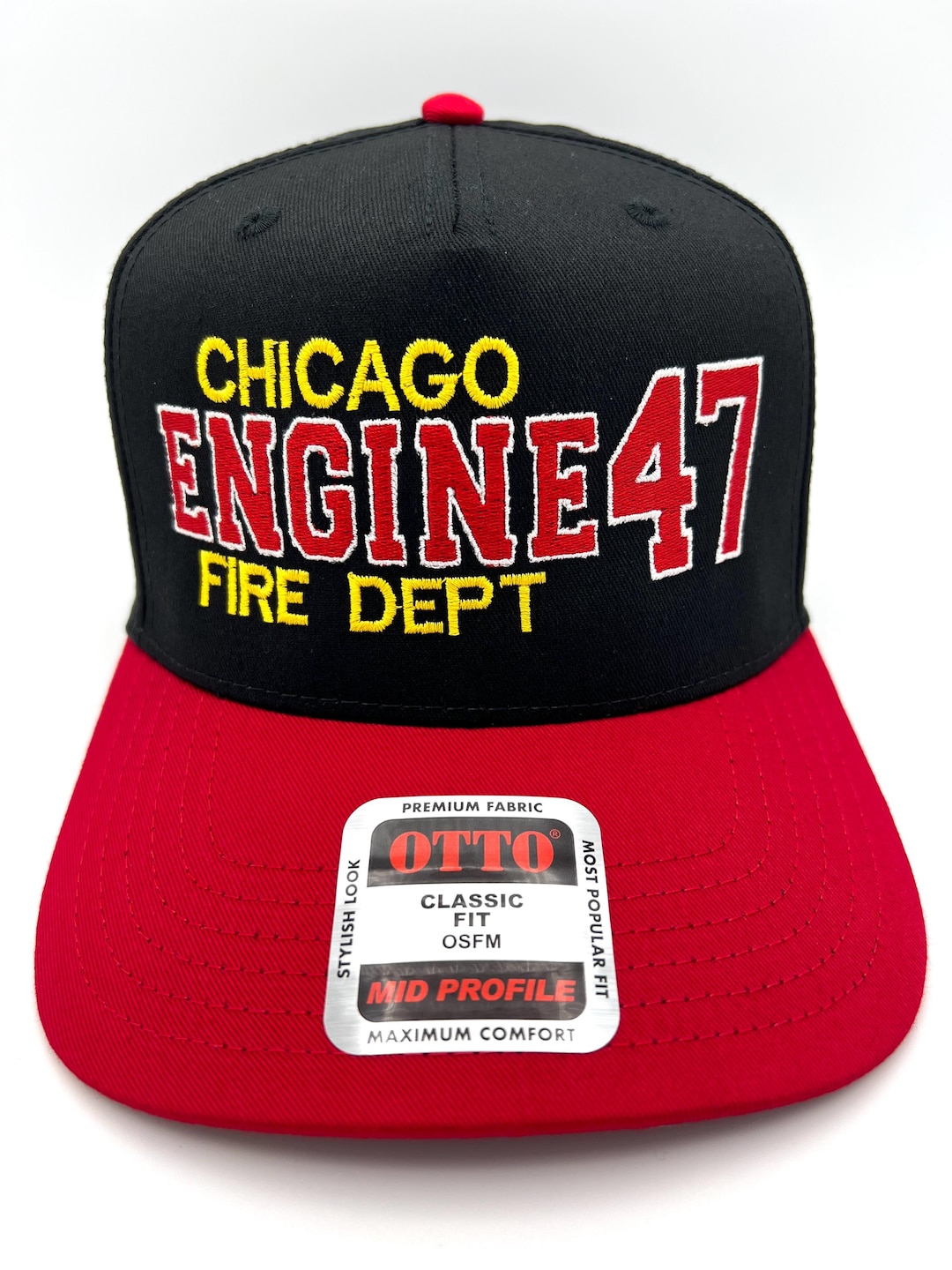 Chicago Fire Department ENGINE 47 Cap CFD Hat Snapback Adjustable ...