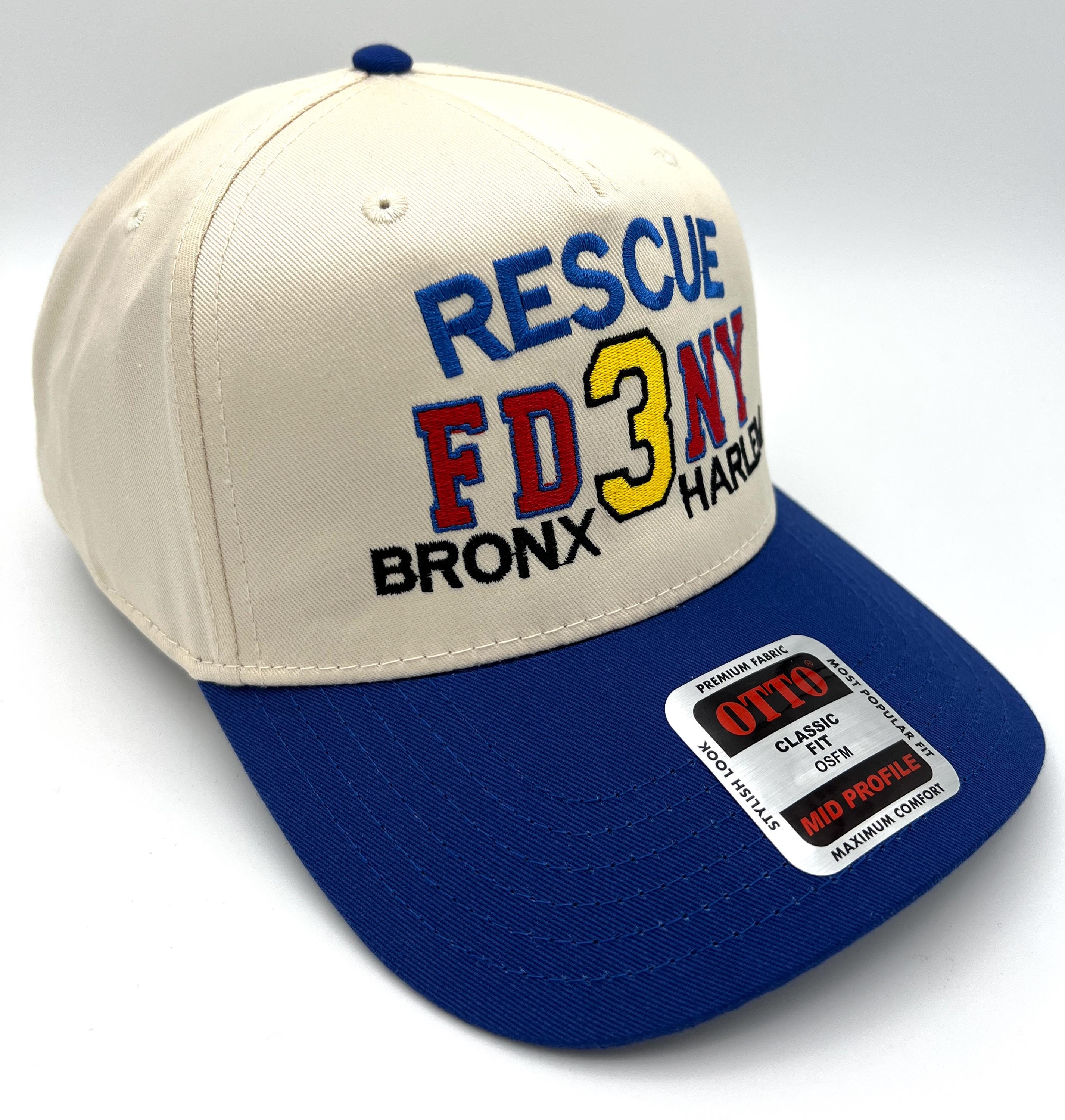 FDNY RESCUE Co 3 Cap Hat Snapback Custom Embroidery Fire