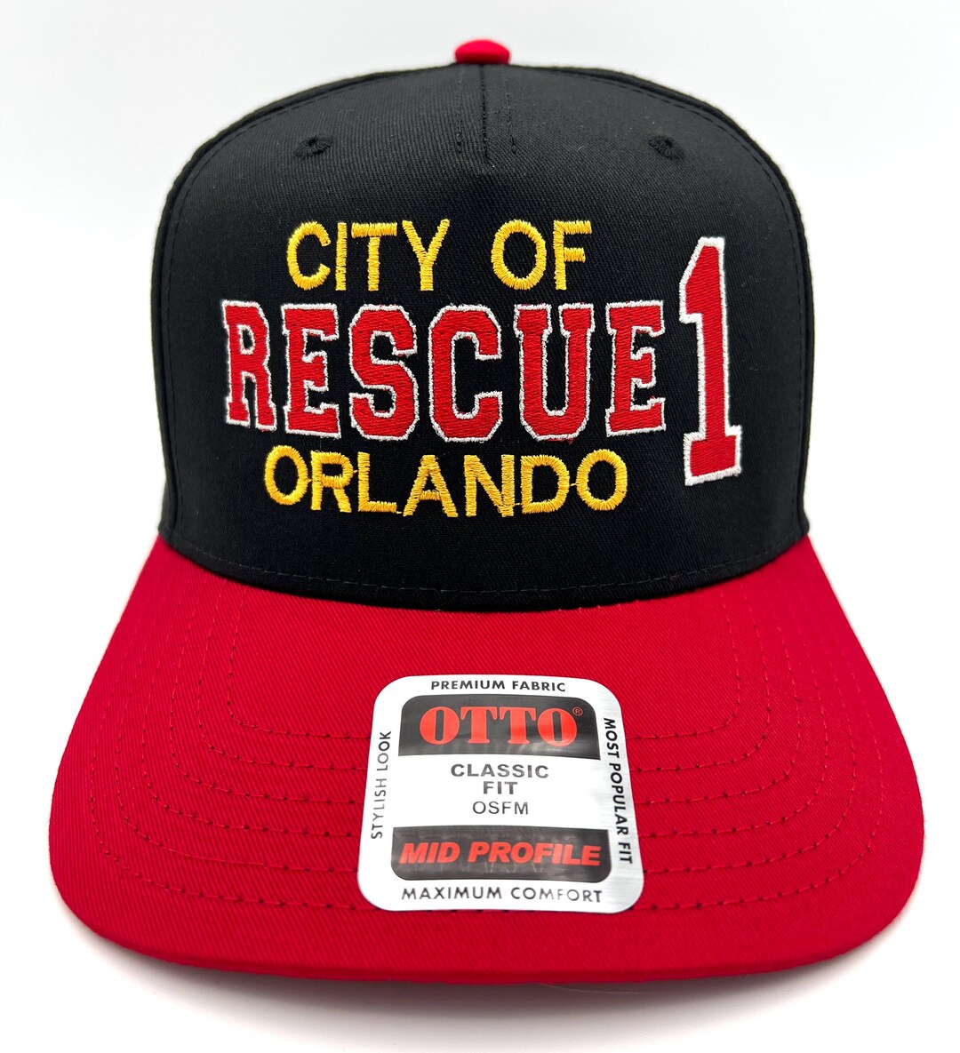 City of Orlando Fire RESCUE CO 1 Cap Hat Snapback Custom Embroidery ...