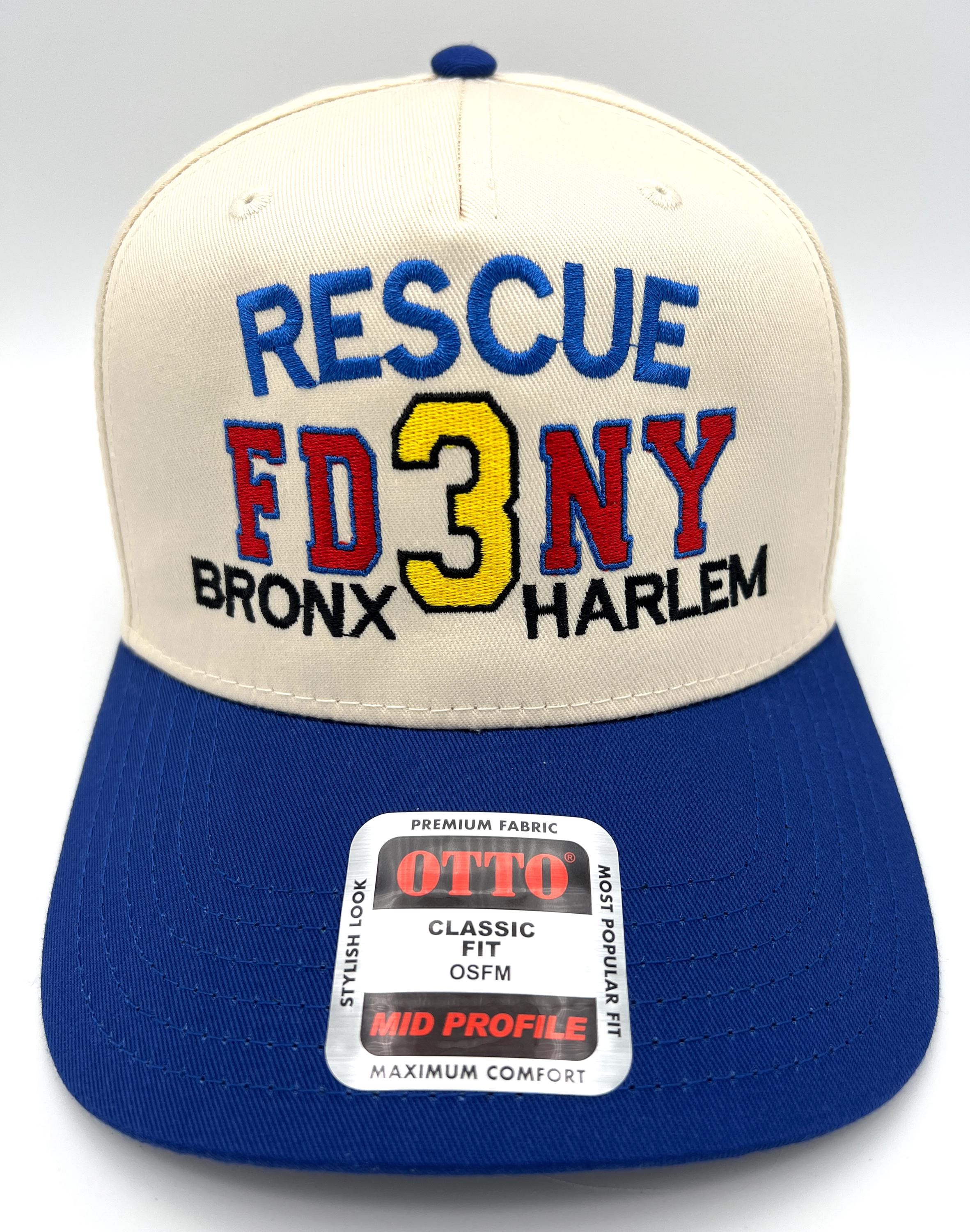アメリカ消防　ヘルメット　FDNY RESCUE1 仕様　※ワッペン付き FDNY RESCUE Co 3 Cap Hat Snapback Custom Embroidery Fire