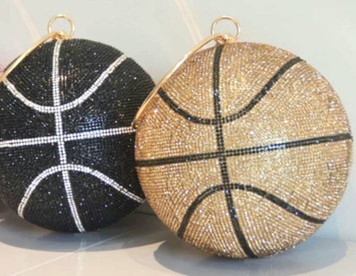crystal basketball purse