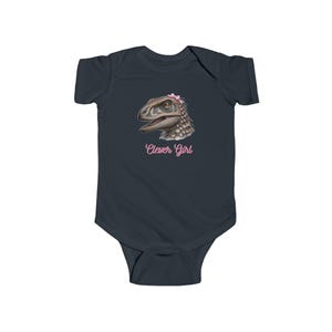 Clever Girl Dinosaur Bodysuit, Cute Baby Outfit, Newborn Gift, Infant Romper, Baby Shower Present, Funny Baby Clothes image 6