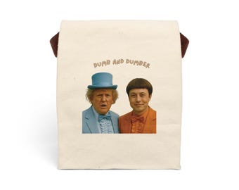 Dumb and Dumber Canvas Lunch Bag, Fun Lunch Tote for Kids, Movie-themed Gift, Eco-Friendly Lunch Bag, School or Picnic Essential
