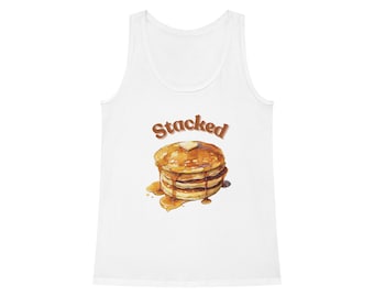 Stacked Pancakes Tank Top - Fun, Cute Apparel for Food Lovers, Summer Vibe, Brunch Events, Gift for Foodies