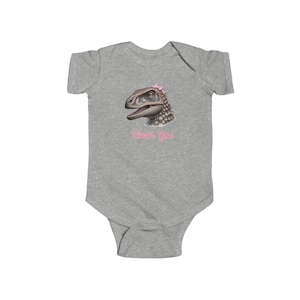 Clever Girl Dinosaur Bodysuit, Cute Baby Outfit, Newborn Gift, Infant Romper, Baby Shower Present, Funny Baby Clothes image 2