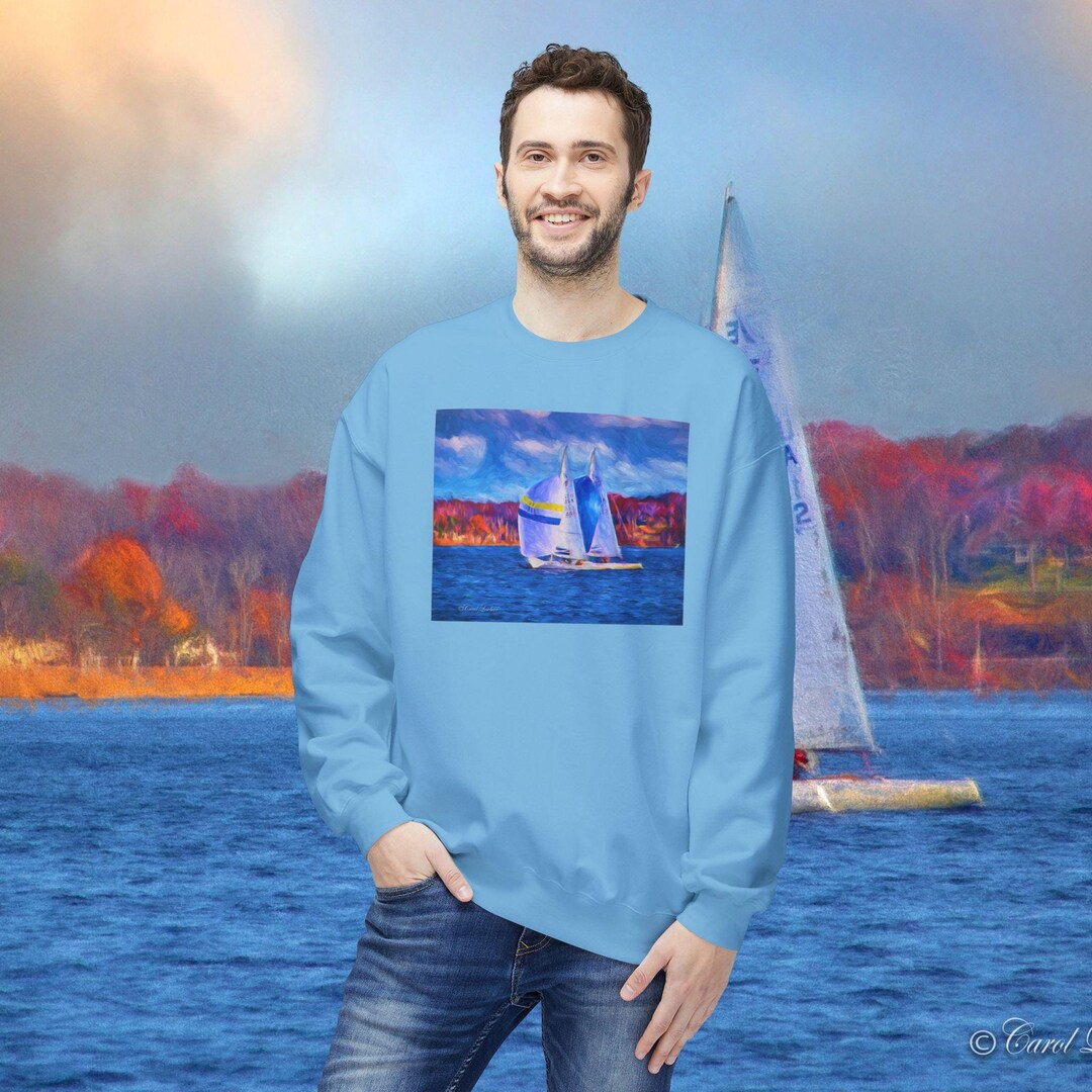 Multicolor Sail Boat Sweatshirt