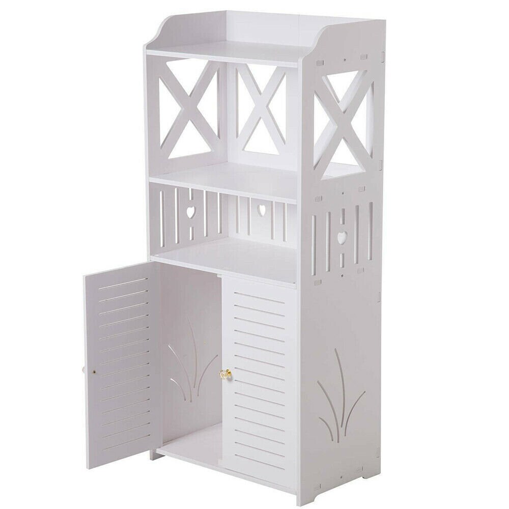 Armario de almacenamiento de baño de madera blanca armario de | Etsy